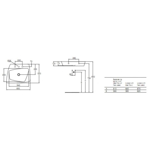 Ideal Standard SIMPLYU T097401 65cm Ideal Standard SIMPLYU T097401 65cm