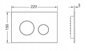 Przycisk spłukujący do WC Tece Loop mosiądz metaliczny 9240936