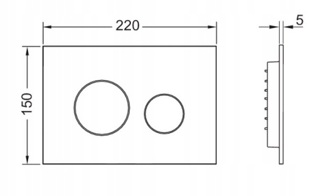 Przycisk spłukujący do WC Tece Loop mosiądz metaliczny 9240936