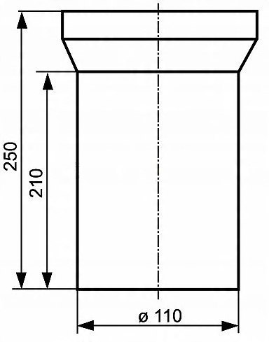 Sanit Prostka WC 25 cm 5820201 Sanit Prostka WC 25 cm 5820201