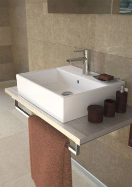 Umywalka Nablatowa prostokątna Ideal Strada standard 50 cm biały k077701