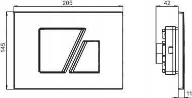 Zestaw podtynkowy wąski 32 cm WC TECE Duravit Miska Stelaż 6w1 biały