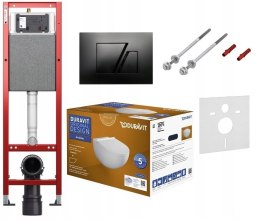 Zestaw podtynkowy wąski 32 cm WC TECE Duravit Miska Stelaż 6w1 czarny