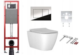 Zestaw podtynkowy wąski 32 cm WC TECE I.LIFE S Miska Stelaż 6w1 chrom