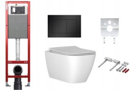 Zestaw podtynkowy wąski 32 cm WC TECE I.LIFE S Miska Stelaż 6w1 czarny