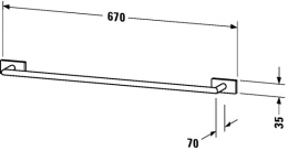 DURAVIT Karree wieszak kąpielowy 67 cm chrom 0099591000