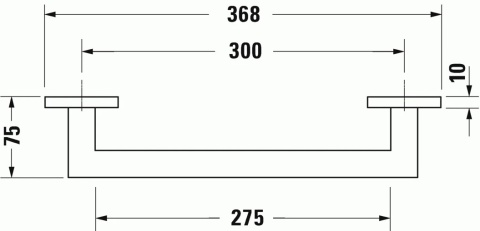 Duravit Uchwyt nad wanne 30 cm Karree chrom 009963100