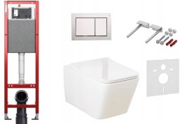 Zestaw podtynkowy 6w1 STELAŻ TECE 32cm + MISKA Przycisk Tecebase chrom-mat