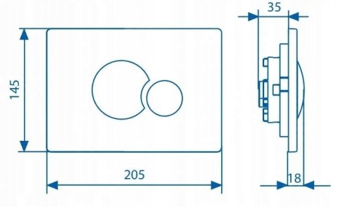 Zestaw podtynkowy WC SANIT INEO + Miska 6w1 przycisk Sanit chrom