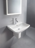 Umywalka Duravit ME by Starck wisząca 65x49 cm biała 2335650000