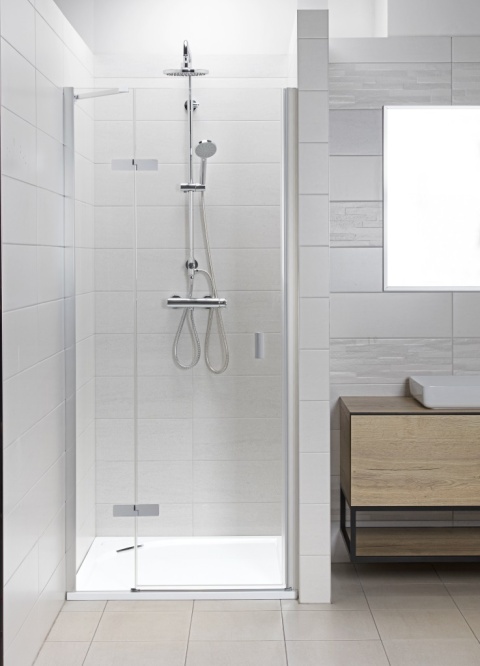 Huppe Drzwi prysznicowe uchylne lewe 80cm do wnęki