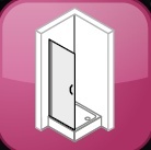 Huppe Ena Drzwi + Ściańka 90x90