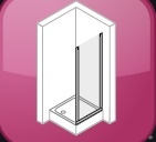 Huppe Ena Drzwi + Ściańka 90x90