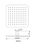 Ideal Standard Idealrain Cube głowica prysznicowa 20x20 cm czarna B0024XG