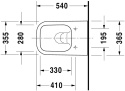 Miska WC Duravit Happy D.2 Rimless 54 cm antracyt 2222098900