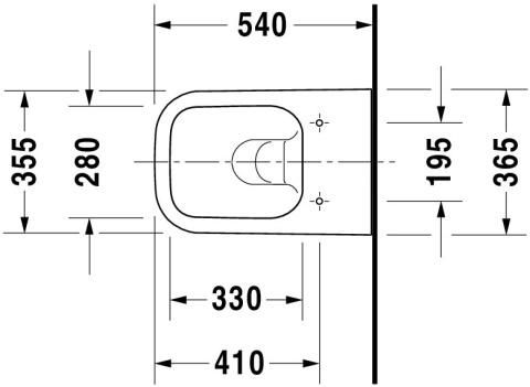 Miska WC Duravit Happy D.2 Rimless 54 cm antracyt 2222098900