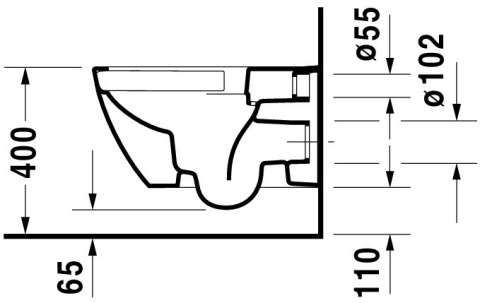 Miska WC Duravit Happy D.2 Rimless 54 cm antracyt 2222098900