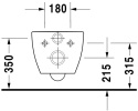 Miska WC Duravit Happy D.2 Rimless 54 cm antracyt 2222098900