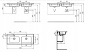 Ideal Standard Strada II Furniture podwójny 124x46 cm umywalka
