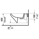 Bidet wiszący Durastyle Duravit biały 228615000