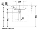 Umywalka Duravit Durastyle 65x48 cm prostokątna biała 232065000