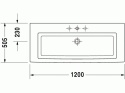 Umywalka Duravit 2nd floor 120x50 cm ścienna prostokątna biała 0491120000