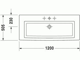 Umywalka Duravit 2nd floor 120x50 cm ścienna prostokątna biała 0491120000