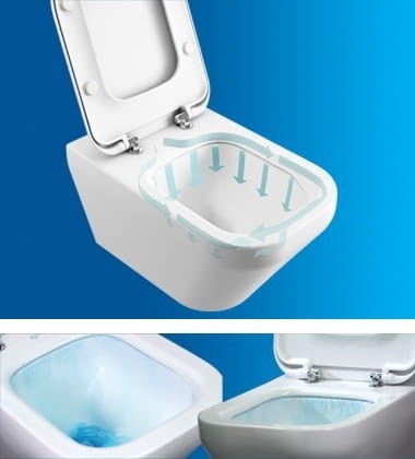 ZESTAW WC STELAŻ TECEnow czarny mat MISKA aquablade 6w1