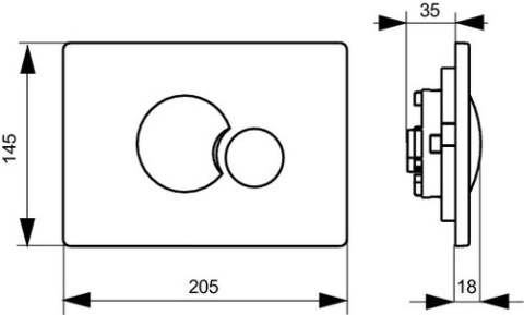 Zestaw podtynkowy WC SANIT INEO + przycisk Sanit Chrom 3w1